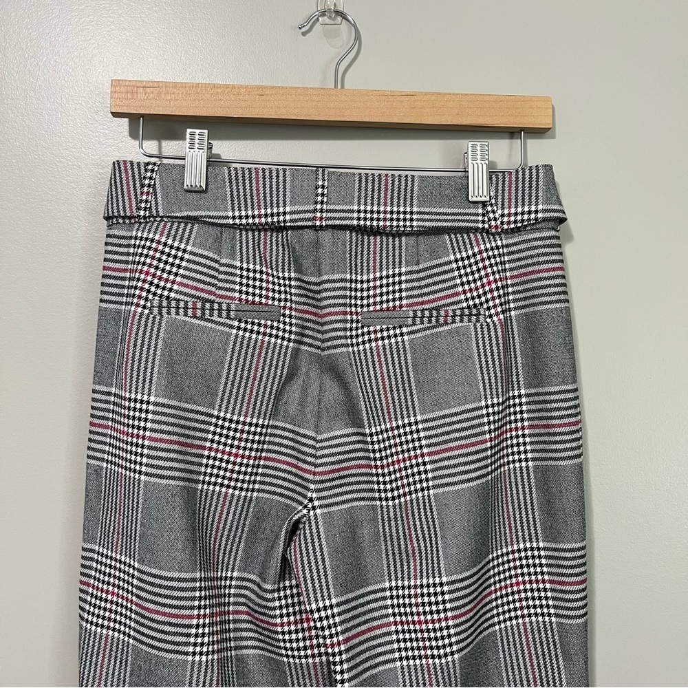 Le Chateau Mid Rise Plaid Flared Bottom Pants - Picture 8 of 11